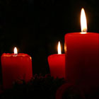 Four red candles 