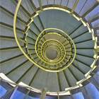 look downstairs into stairwell whirl