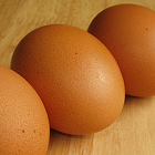 3 Brown Boiled Chicken Eggs