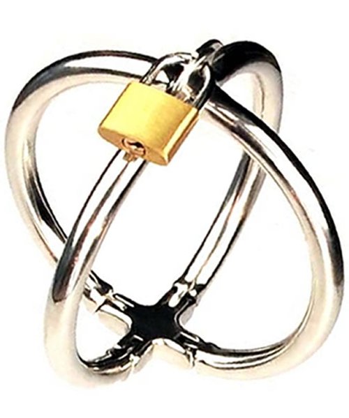 Unisex Ellipse Stainless Steel Crisscross Cuff Ovoid Oval Shaped