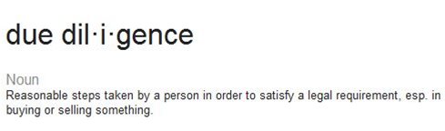 due diligence
