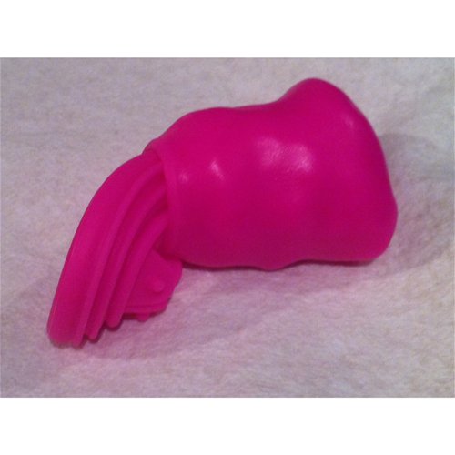 Silicone sleeve rolled up to insert bullet