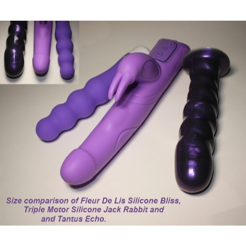 Triple Motor Silicone Jack Rabbit size comparison