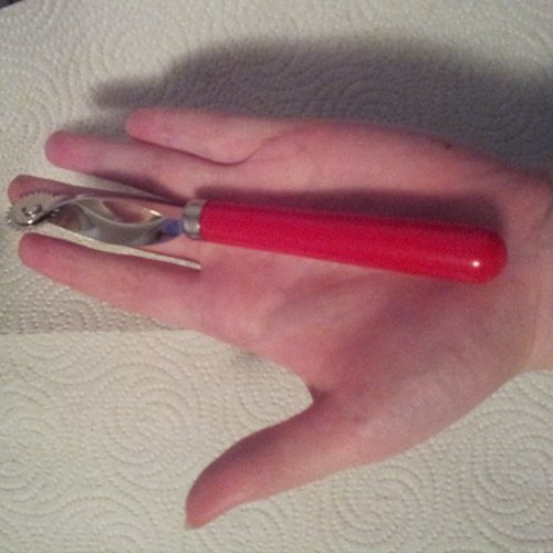 Hand comparison to pinwheel length.