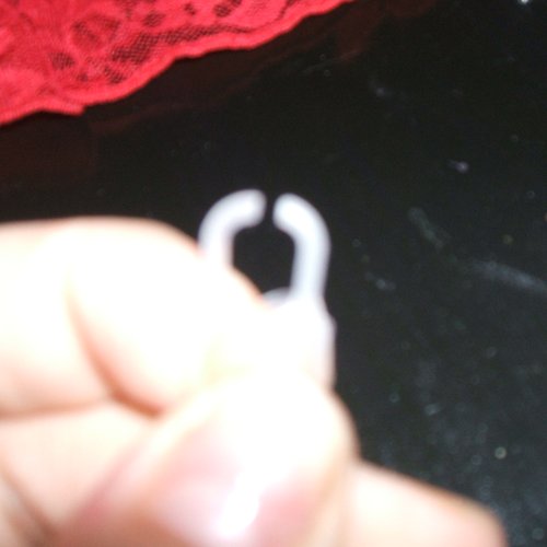 Close up of broken Garter clip