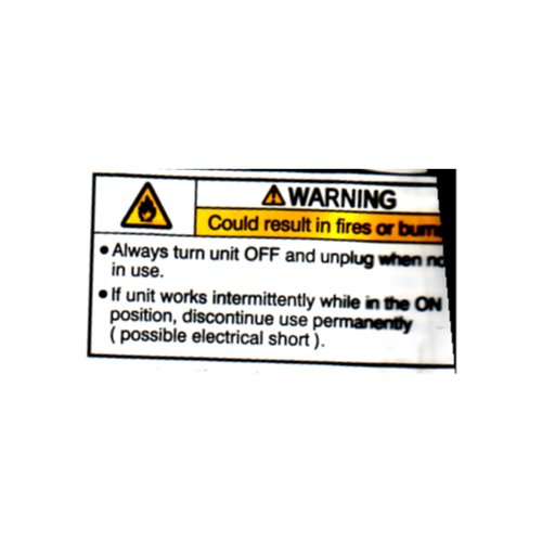 Warning label