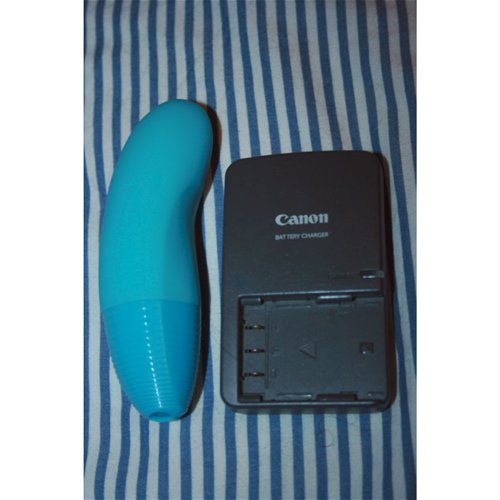 size comparison to a battery charger