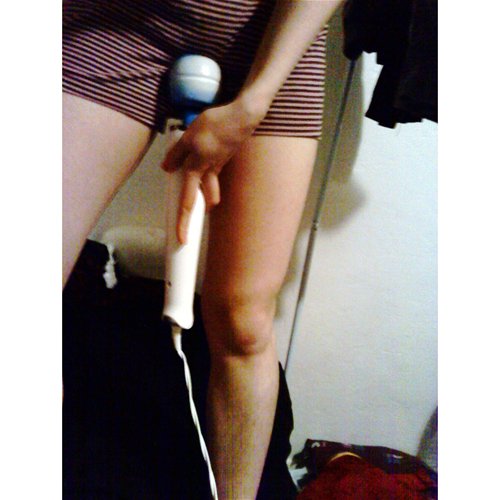 Hitachi near legs
