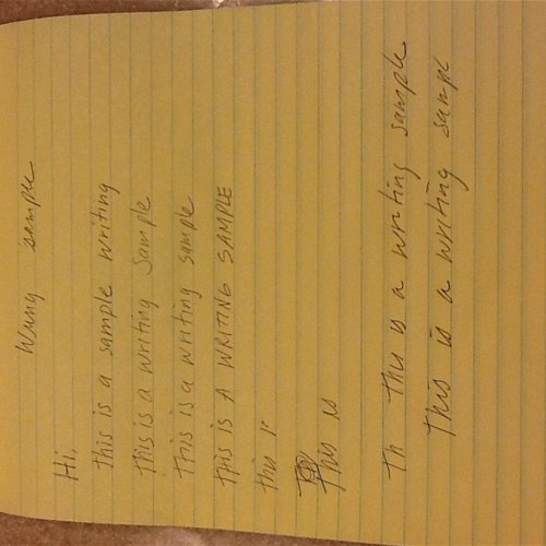 Sample writing