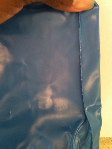 Edge of plastic bag