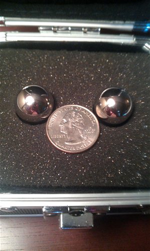 Size comparison to quarter