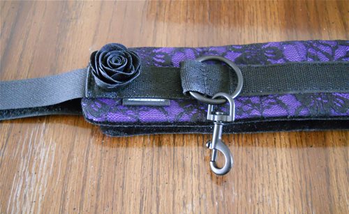 Black Rose cuffs detail