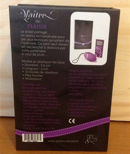 Back of package