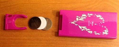Remote Battery drawer with 2 batteries and paper protector