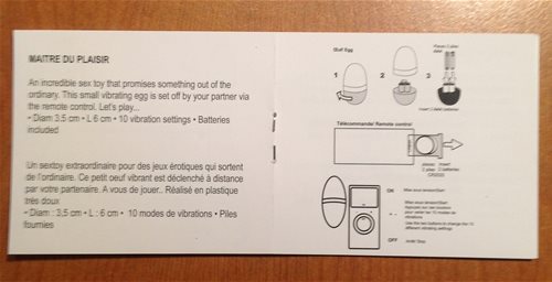 Plaisirs Egg Instructions