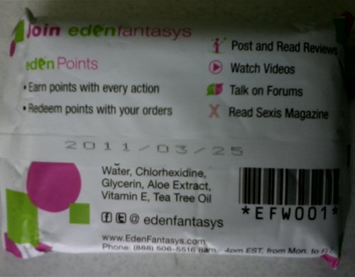 Back of package