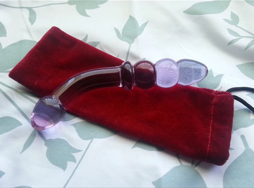 Amethyst and pouch