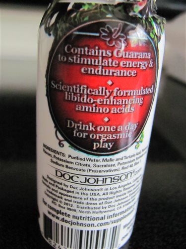 Back Of Bottle