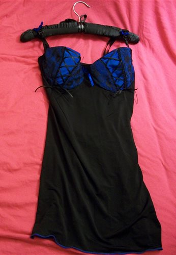 lingerie laid out on hanger (front)