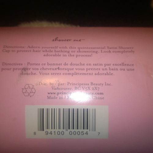 Doccia Me Satin Shower Cap Back
