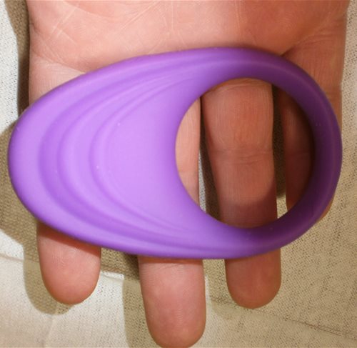 ridged side, in my hand