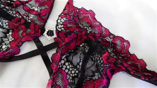 romantic lace bralette detail