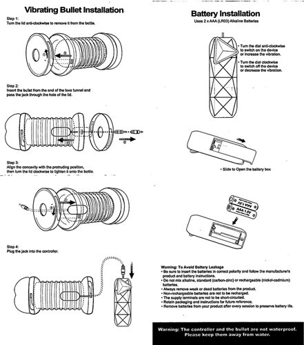 Instructions for Inserting Bullet and Batteries