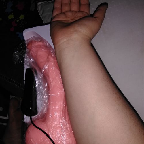 Size of the toy compared toy adult sized forearm