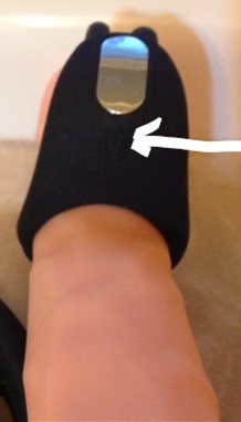 Power button, hard to see
