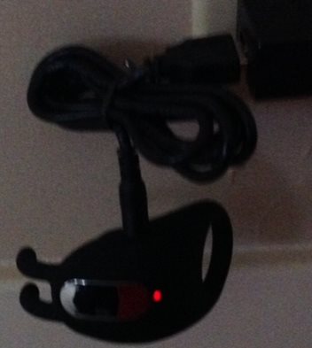 Red light flashes while charging, solid when done
