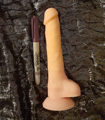Dual density silicone dildo