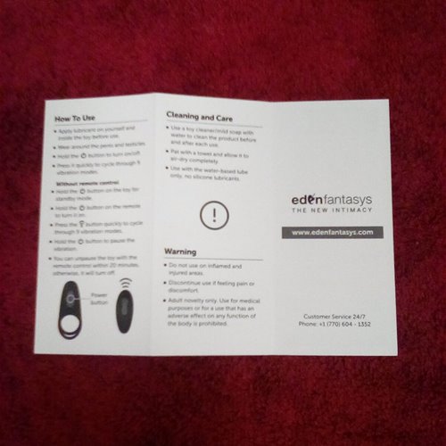 Instructions (Back)