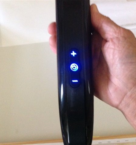 blue lights and texture to aid in gripping