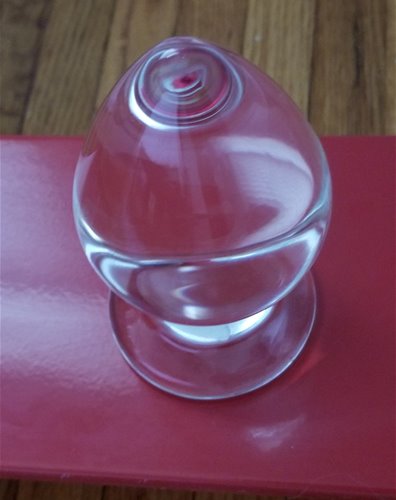 Top view of the glass plug