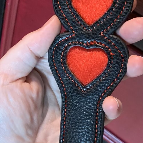 Details of the stitching and fuzziness