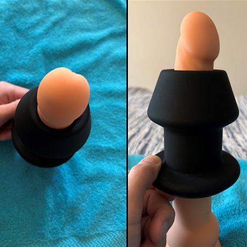With dildo through inner