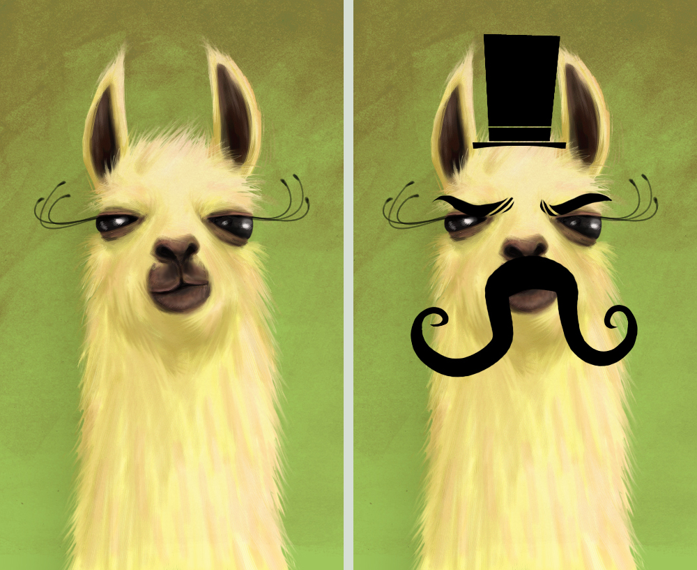 llama and evil llama