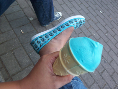 blue ice cream