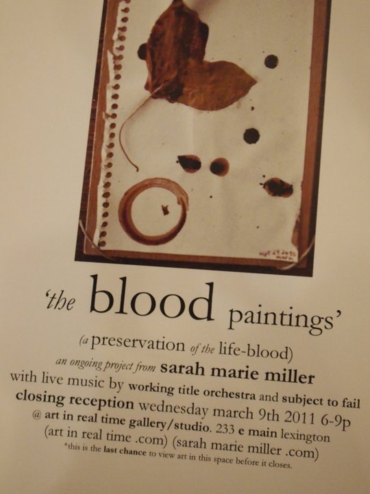 the flyer for my show, showcasing 112 paintings on handmade notebook paper, accented with leaves, bugs, and/or watercolor paint.