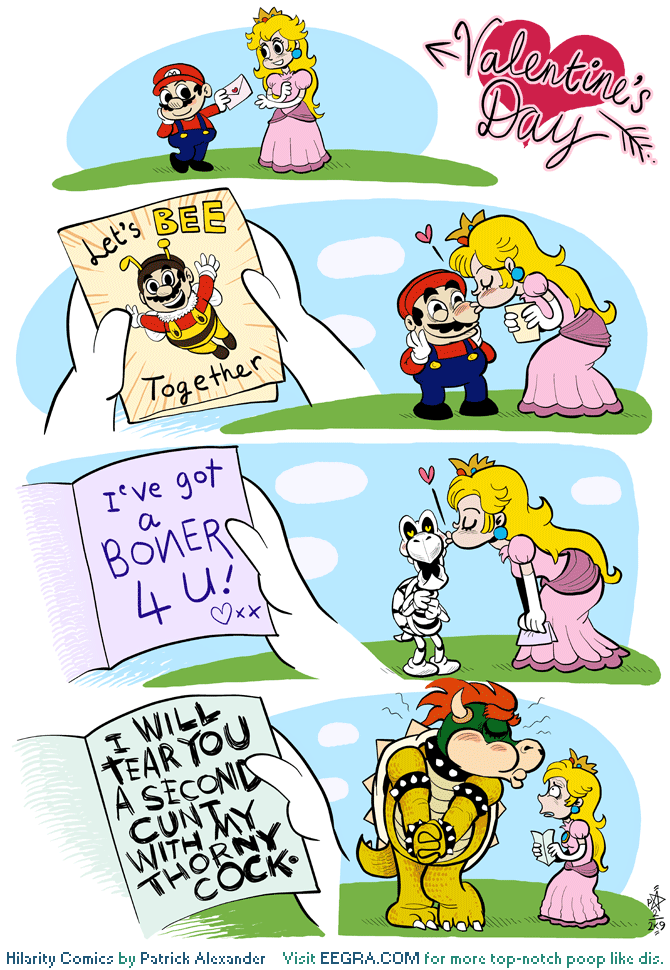 Mario Bros Valentine Cartoon