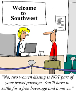 Southwest Airlines Has No Affection for a Lesbian Kiss