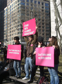 Supporters Rally for Planned Parenthood and Reproductive Healthcare in Manhattan