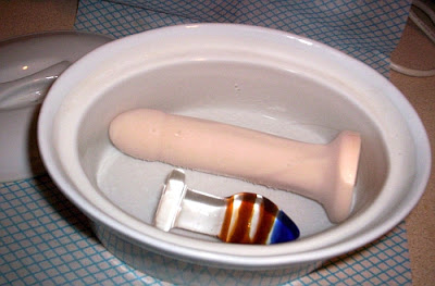 Tantus O2 Mark Dildo - being sterilized in boiling water