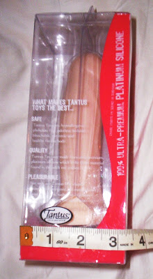 Tantus O2 Mark Dildo - in original package - side view