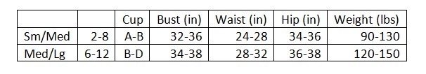 guessed sizing for M/L