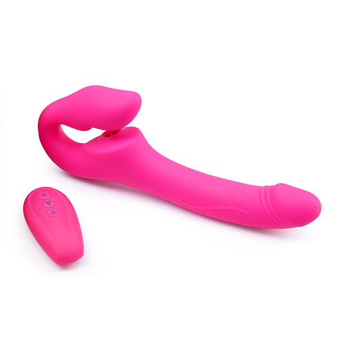 Rediscover reciprocity with this sensual strapless strap-on entering deep into your partner while licking your clit and fondling your wet pussy in 10 irresistible ways.