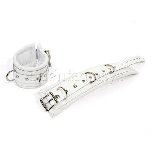 Product: Luxe white ankle cuffs