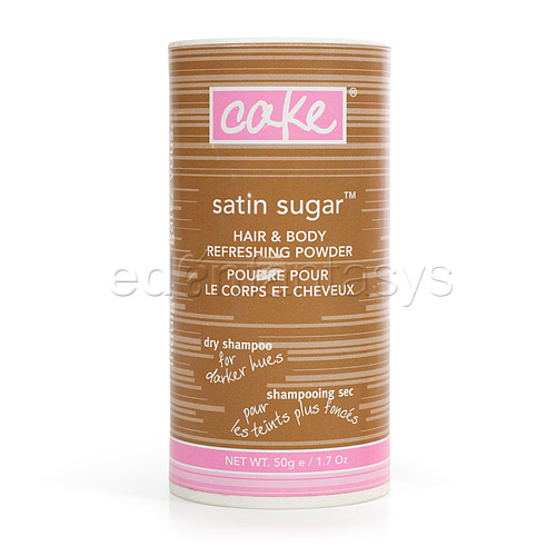 Product: Satin sugar hair and body powder for darker hues
