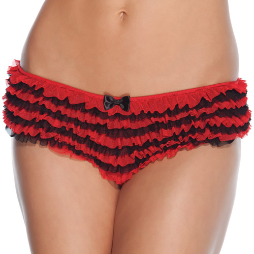 Product: Red and black ruffle panty