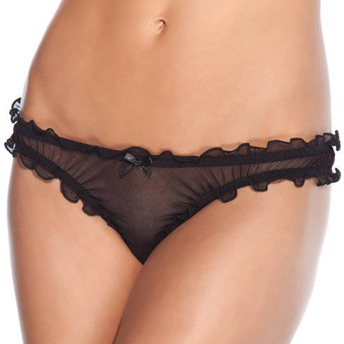 Product: Mesh panty with satin bow